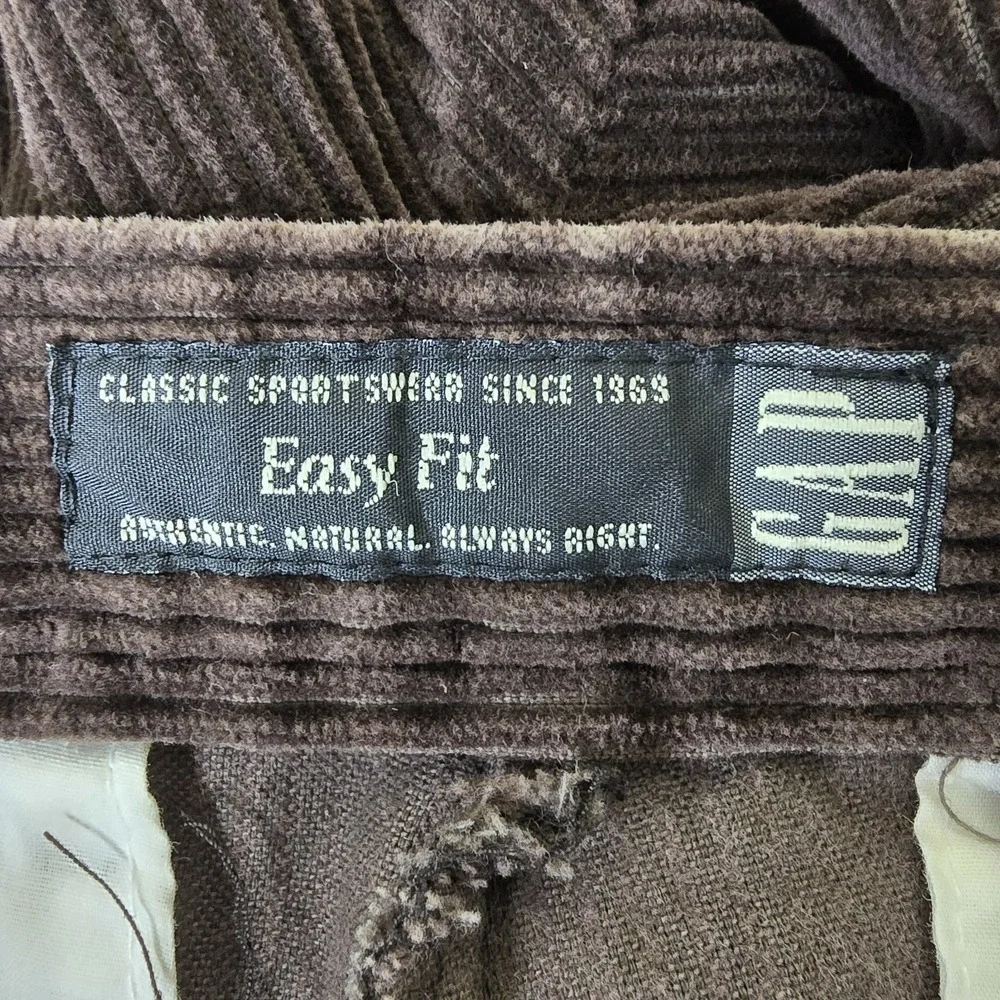 Gap Pants Mens 30x29 Corduroys‎ Brown VTG Y2K Straight Leg Cotton 90's